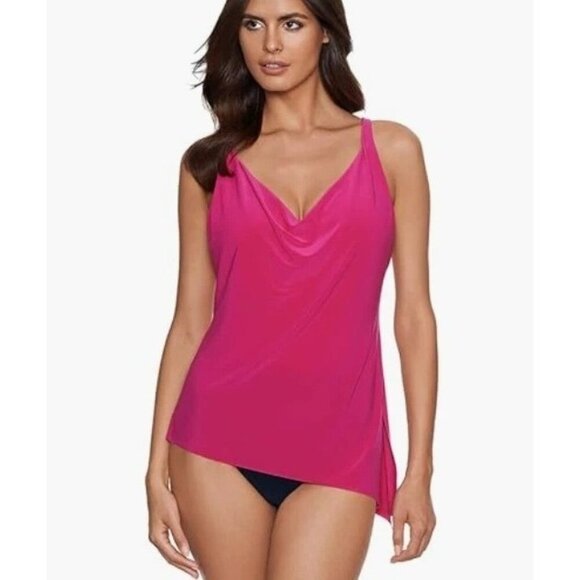 Magicsuit Other - Magicsuit Women's 8 Ruby Red Asymmetrical Tankini Top K1245